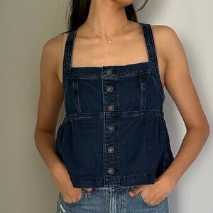AE denim babydoll top